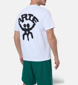 Arte Cut-out Print T-shirt, White, Xl, Model View