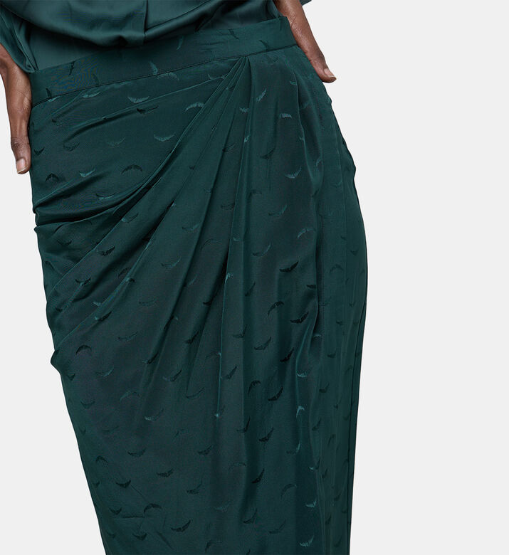 Jamelia Silk Jacquard Wings Skirt