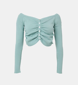 Off-shoulder Long-sleeve Blouse