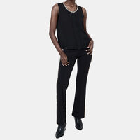Pearl-trimmed Sleeveless Top