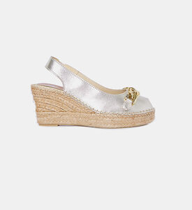 حذاء بكعب ويدج مفتوح من الأمام