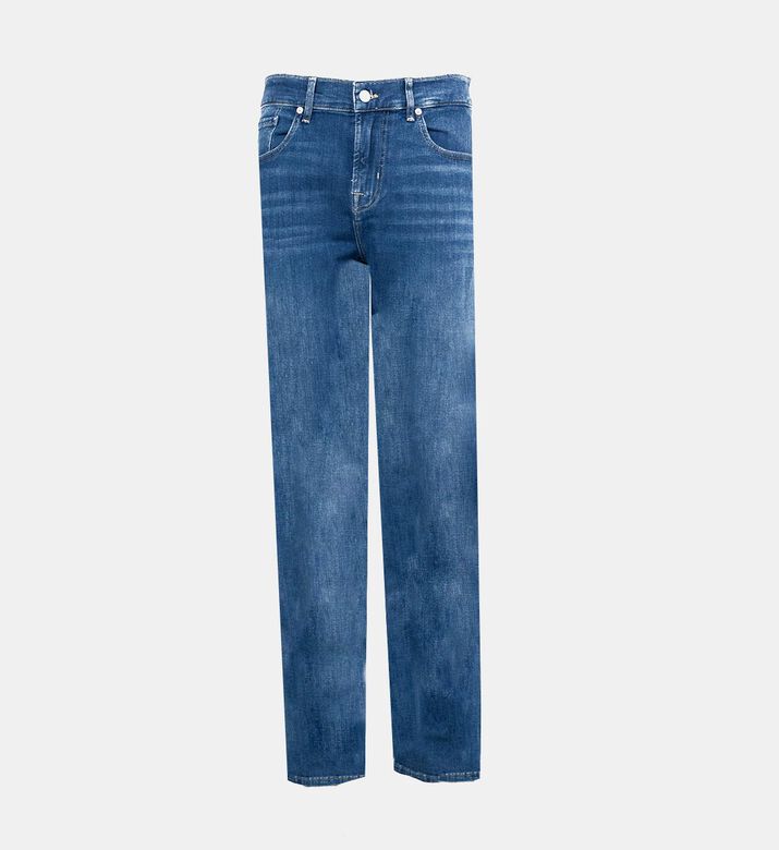 Button Closure Denim Pants