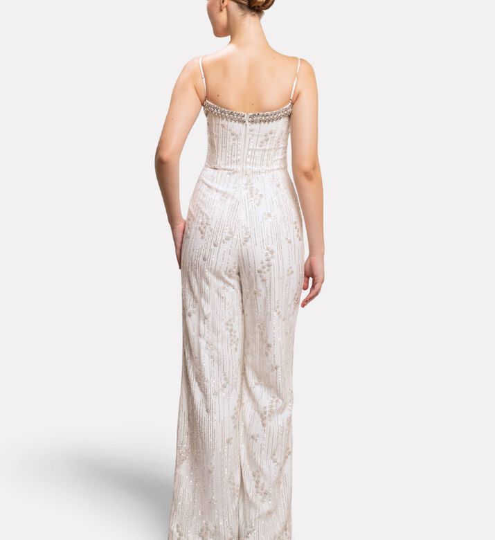 Michael Cinco Tailored Strappy Jumpsuit, Model View