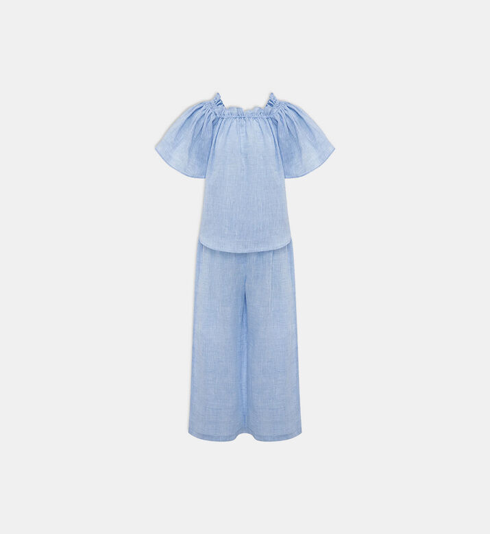 Alia Linen Blouse Trousers Set