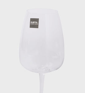 طقم كؤوس النبيذ الكريستالية مكون من قطعتين