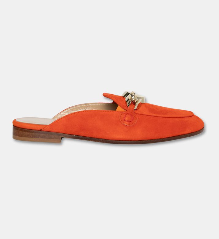 Baldinini Suede Mule Loafers, Orange, Eu-38, Packshot View