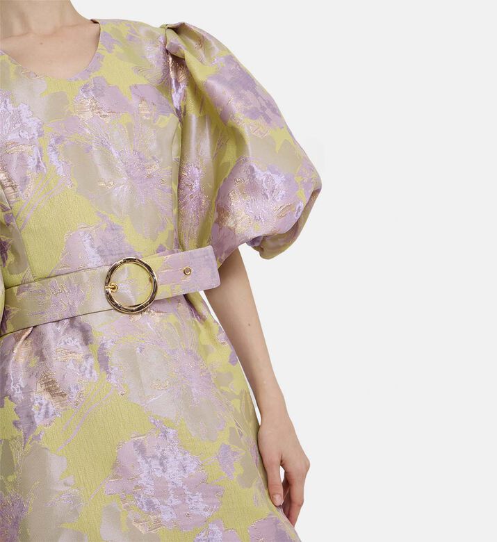 Floral-print V-neck Dress