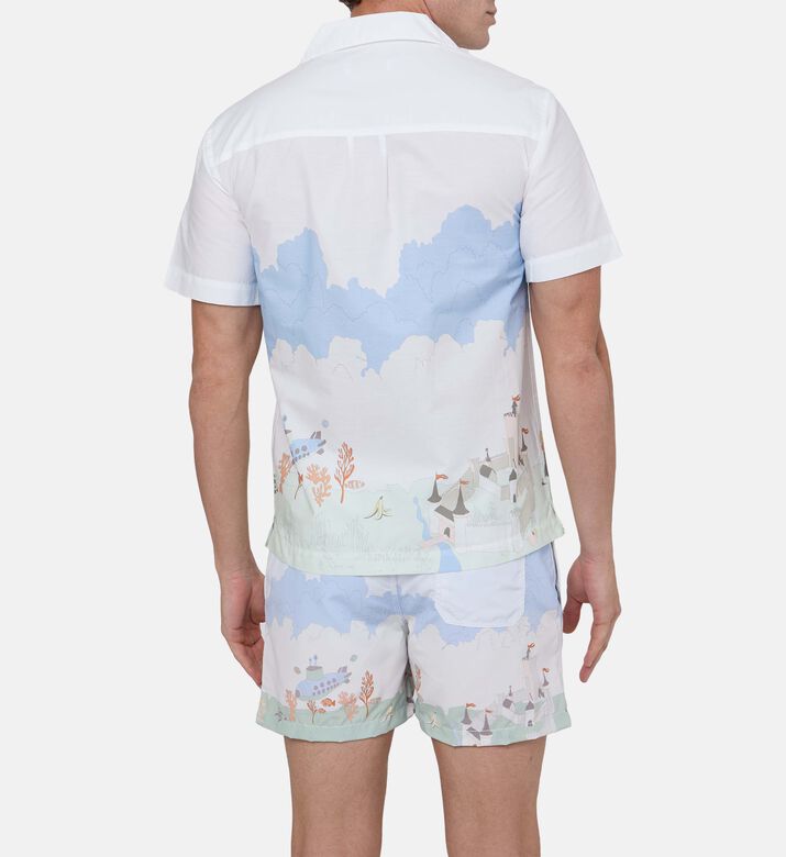 Morney Short-sleeve Cloud-print Shirt