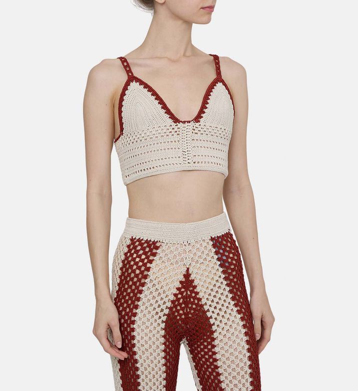 Italy Crochet Sleeveless Crop Top