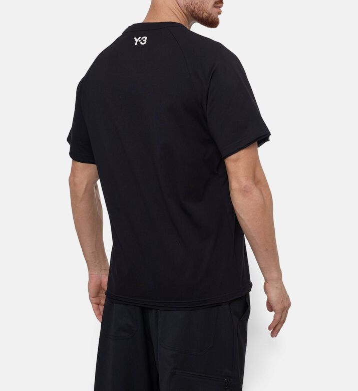 Y-3 Stripe-print Short-sleeve T-shirt, Model View