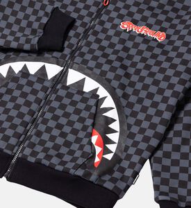 هودي غرافيتي بتصميم ممزق بسحاب