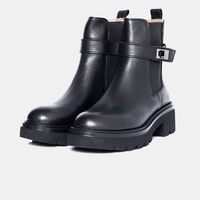Side Buckle-detail Ankle Boots