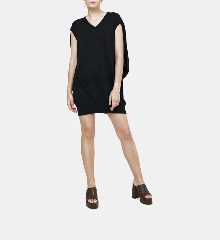 Loose-fit V-neck Mini Dress