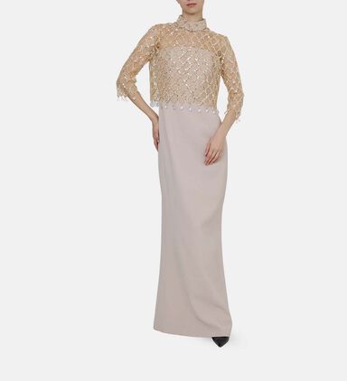 Long-sleeve Sequin Embellished Dress