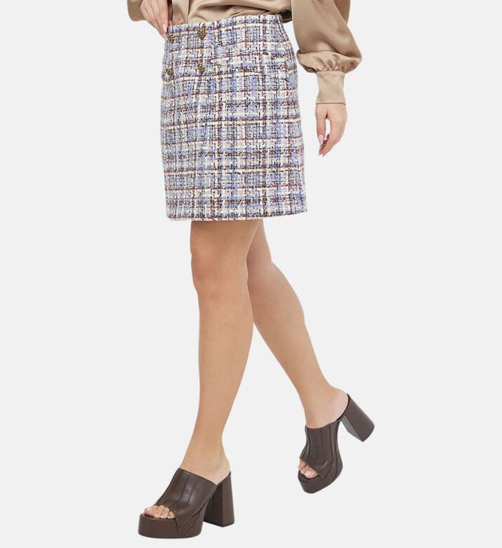 Texas A-line Tweed Mini Skirt