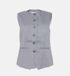 Saruma Button-front Vest