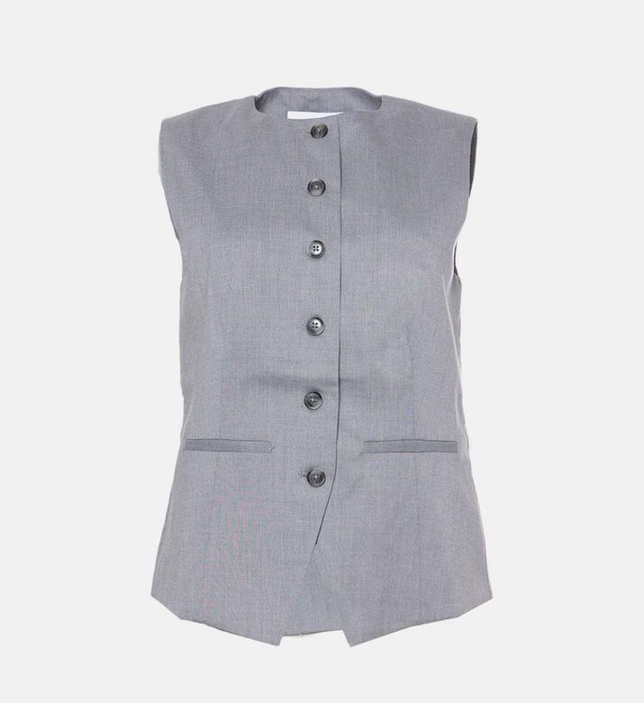 Saruma Button-front Vest