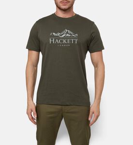Hackett London Heritage Logo-print Crewneck T-shirt, Green, S, Model View