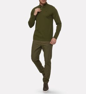 Hackett London Button Placket Long-sleeve Polo, Model View