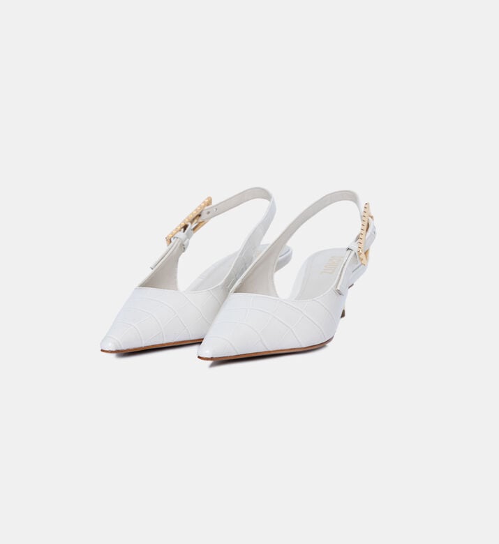 Crocodile-embossed Slingback Pumps Crocodile-embossed Slingback Pumps