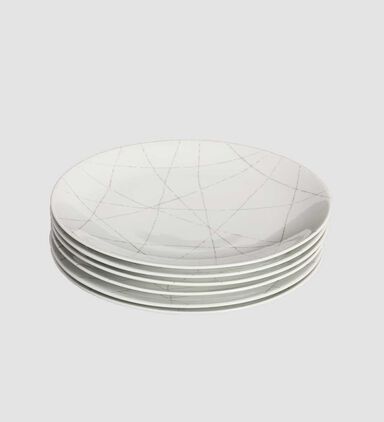 Graphic Dinner Plate 6-piece Set - 27 Cm