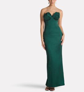 Savanna Lotus Silhouette Corset Dress, Model View