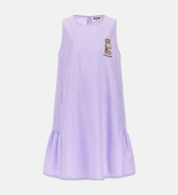 Moschino BKT Poplin Teddy Bear-print Dress, Packshot View