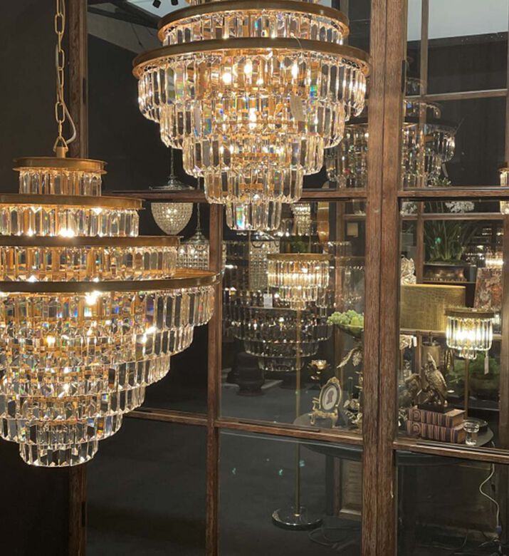 Eliza Gold Crystals Chandelier