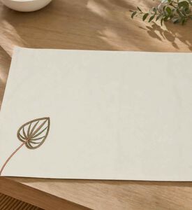 Home Deco and More Leaf Embroidered Table Mat, Model View