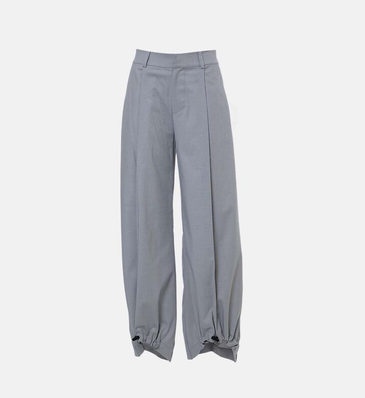 Slip Pockets Drawstring Hem Pants