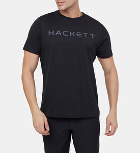 تي شيرت قطن أساسي بطبعة شعار