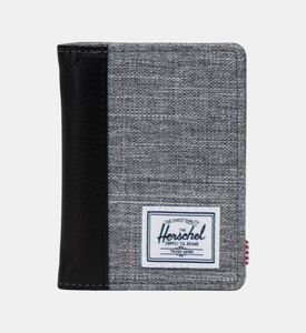 Raven Crosshatch Refined Vegan Leather Spine-detail Wallet
