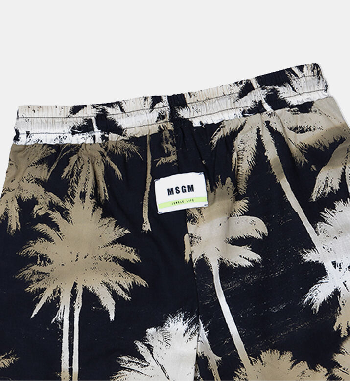 Kids Palm Printed Bermuda Shorts
