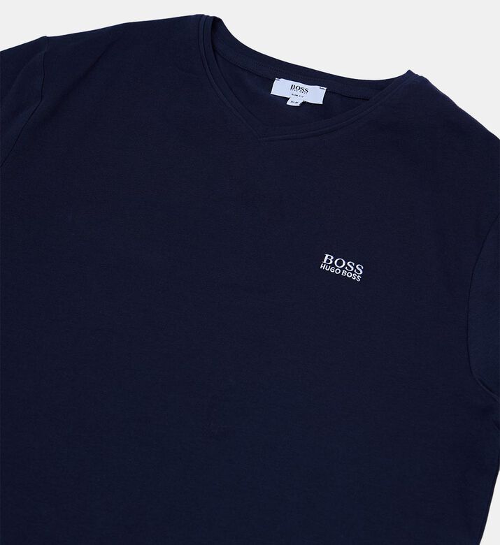 Stretch Cotton Logo-print V-neck T-shirt Stretch Cotton Logo-print V-neck T-shirt