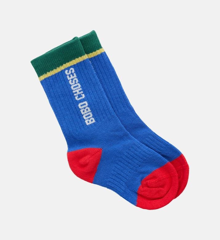 Bobo Choses Logo-detail Multi-colored Design Ribbed Socks, Packshot View Bobo Choses Logo-detail Multi-colored Design Ribbed Socks, Packshot View