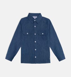 Jules and Juliette Paris Button Closure Long-sleeve Denim Shirt, Packshot View