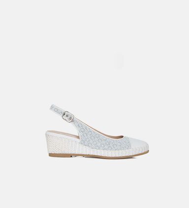 Patterned Slingback Wedges