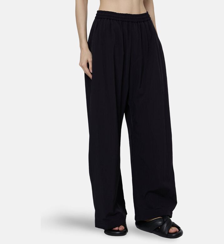 MM6 Elastic Waistband Wide-leg Pants, Model View