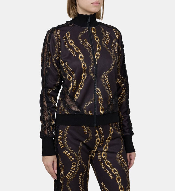 Chain Couture Lace Zip Sweatshirt Chain Couture Lace Zip Sweatshirt