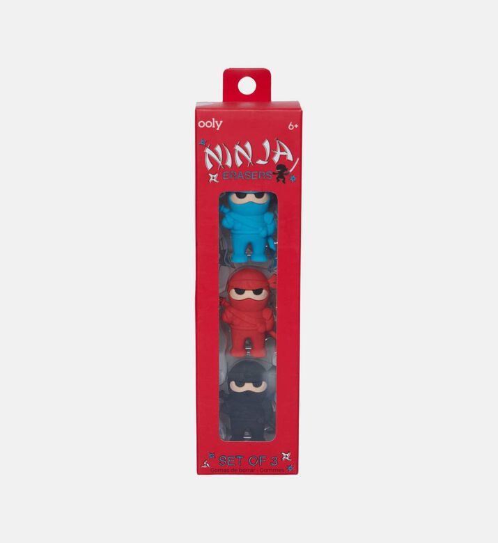 Ninja 3-piece Erasers Set