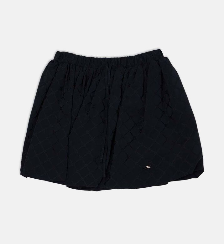 All-over Logo-print Flared Skirt