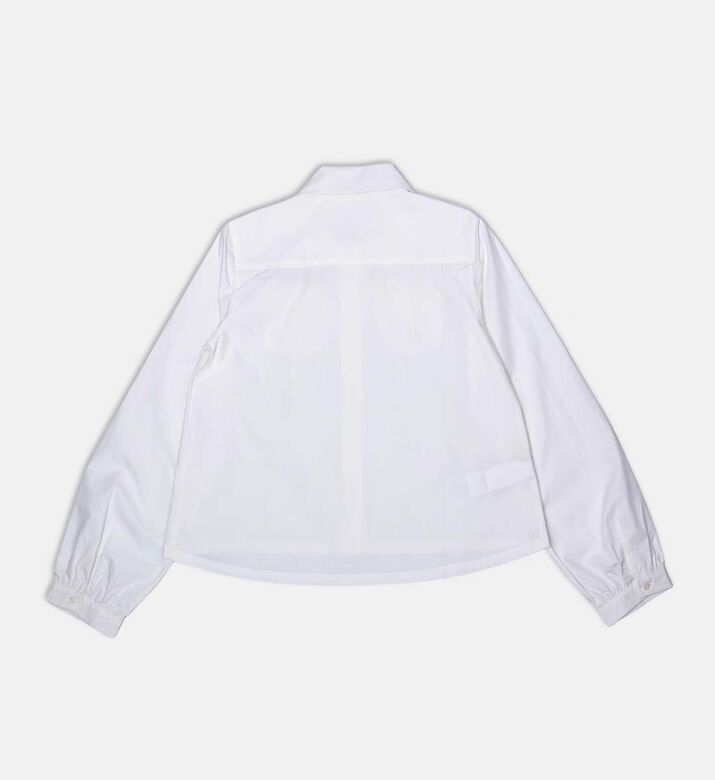 Printed Cropped Long-sleeve Shirt