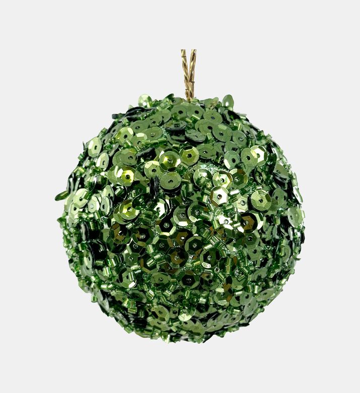 Shishi Sequins-layered Hanging Ball, Green, 8-cm, Packshot View