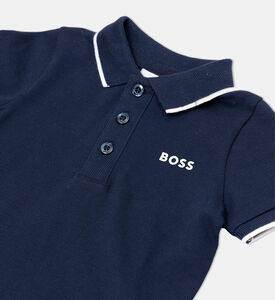 Embroidered Logo Contrast Tipping Polo Shirt