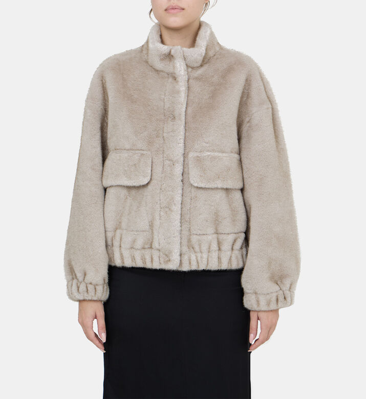 Faux Fur Cropped Jacket Faux Fur Cropped Jacket