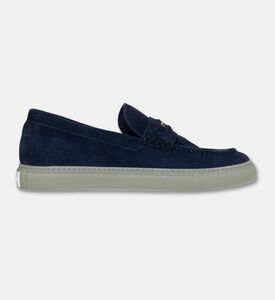 Roberto Cavalli Suede Slip-on Loafers, Navy, Eu-44, Packshot View