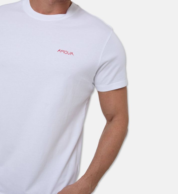 Maison Labiche Popincourt Amour Embroidered T-shirt, Model View