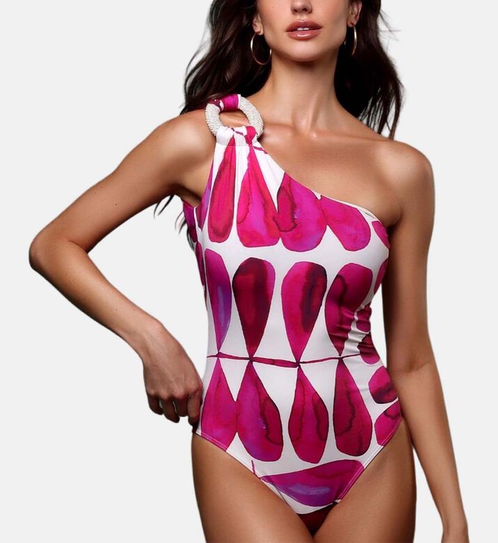 Buckle Shoulder One-piece Swimsuit