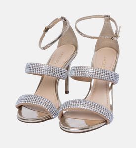 Rhinestone Strap Leather Sandals