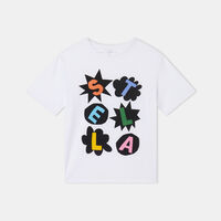 Multicolored Logo Printed Cotton T-shirt